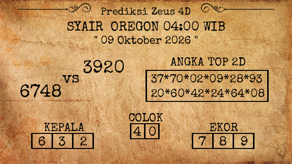 Prediksi Oregon 04:00 WIB