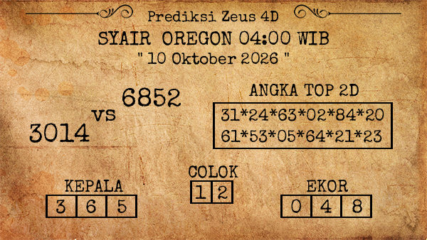 Prediksi Oregon 04:00 WIB
