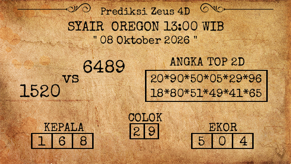Prediksi Oregon 13:00 WIB