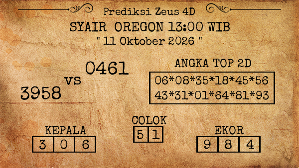 Prediksi Oregon 13:00 WIB