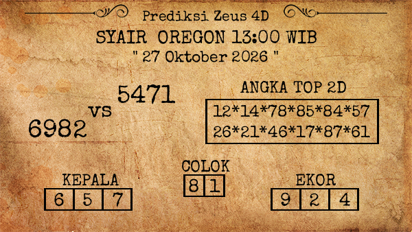 Prediksi Oregon 13:00 WIB